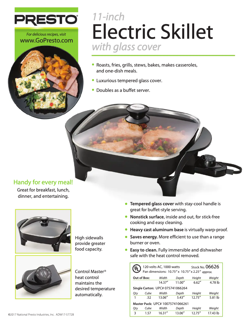 Page n°1 - Fiche technique Presto 06626