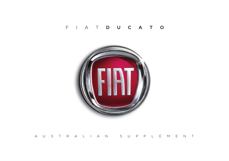 Page 1 de la notice Manuel utilisateur Fiat Ducato (2022)