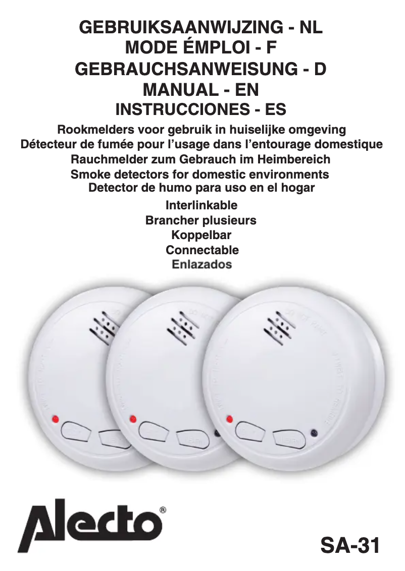 Image de la première page du manuel de l'appareil SA-31