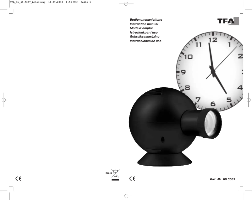 Page 1 de la notice Manuel utilisateur TFA Time Ball