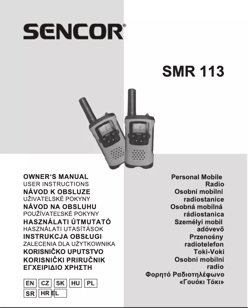 Page n°1 - Manuel utilisateur Sencor SMR 113