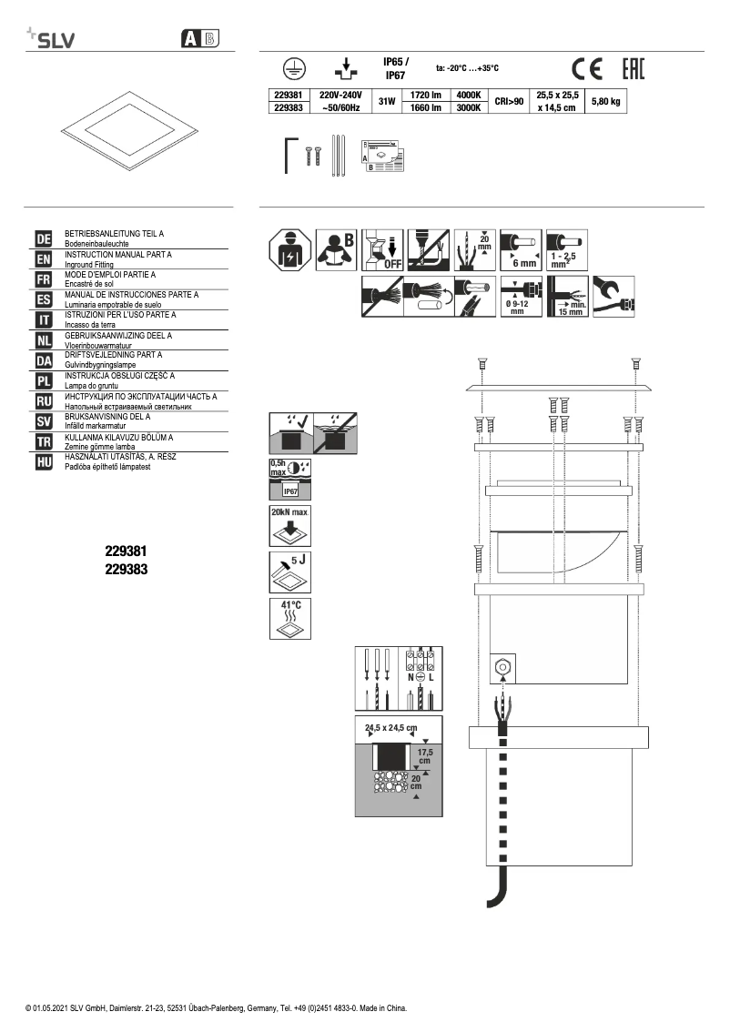 Image de la première page du manuel de l'appareil 229381