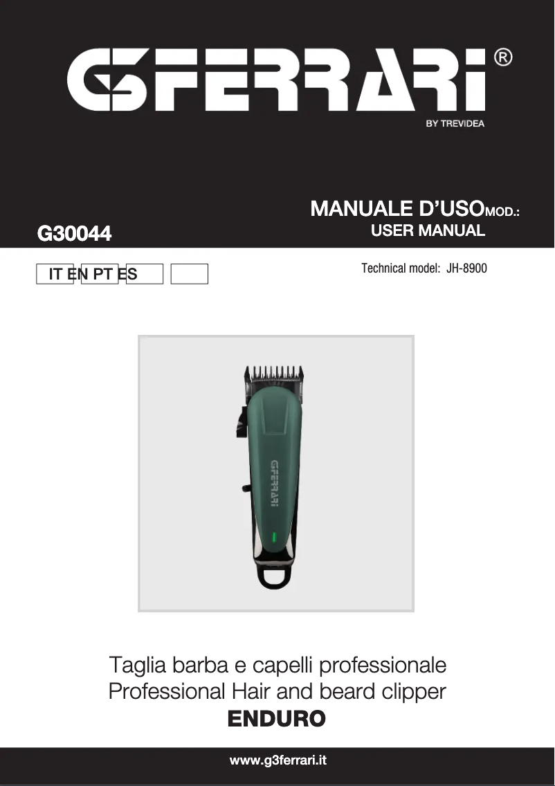 Page 1 de la notice Manuel utilisateur G3 Ferrari Enduro G30044