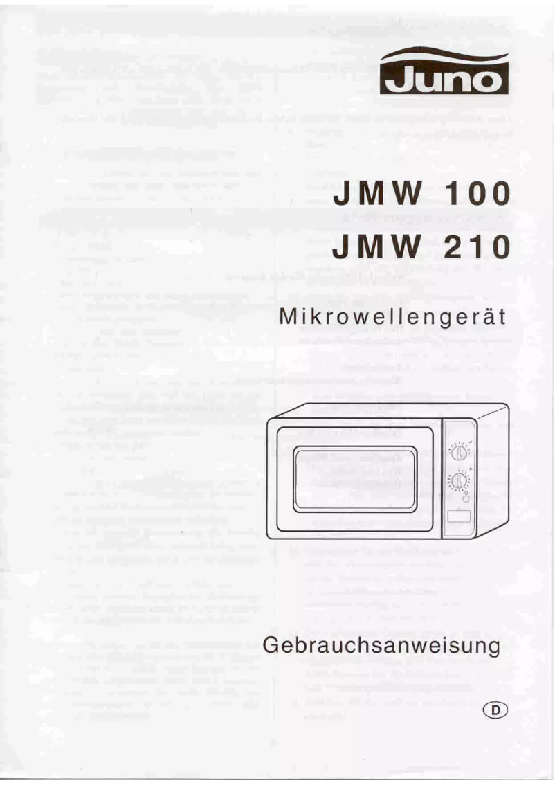 Image de la première page du manuel de l'appareil JMW210W