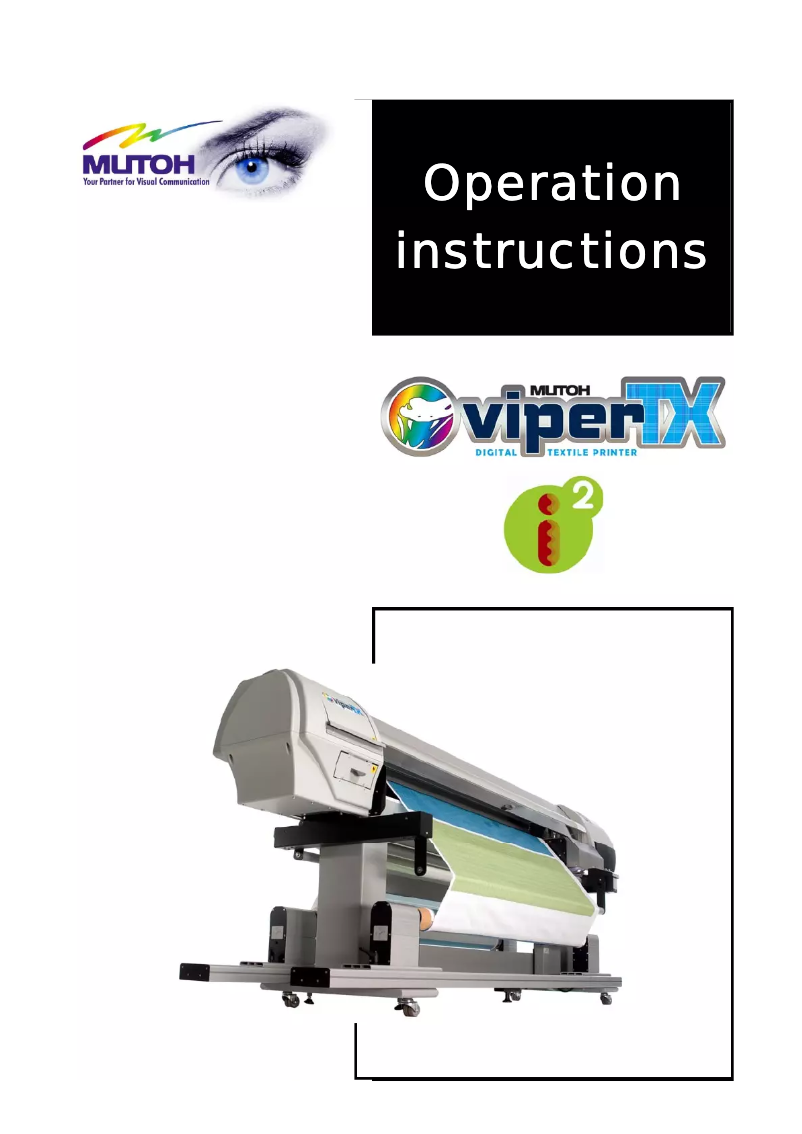 Page n°1 - Manuel utilisateur Mutoh Viper TX