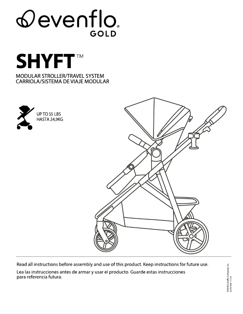 Página 1 del manual Manual de usuario Evenflo Shyft