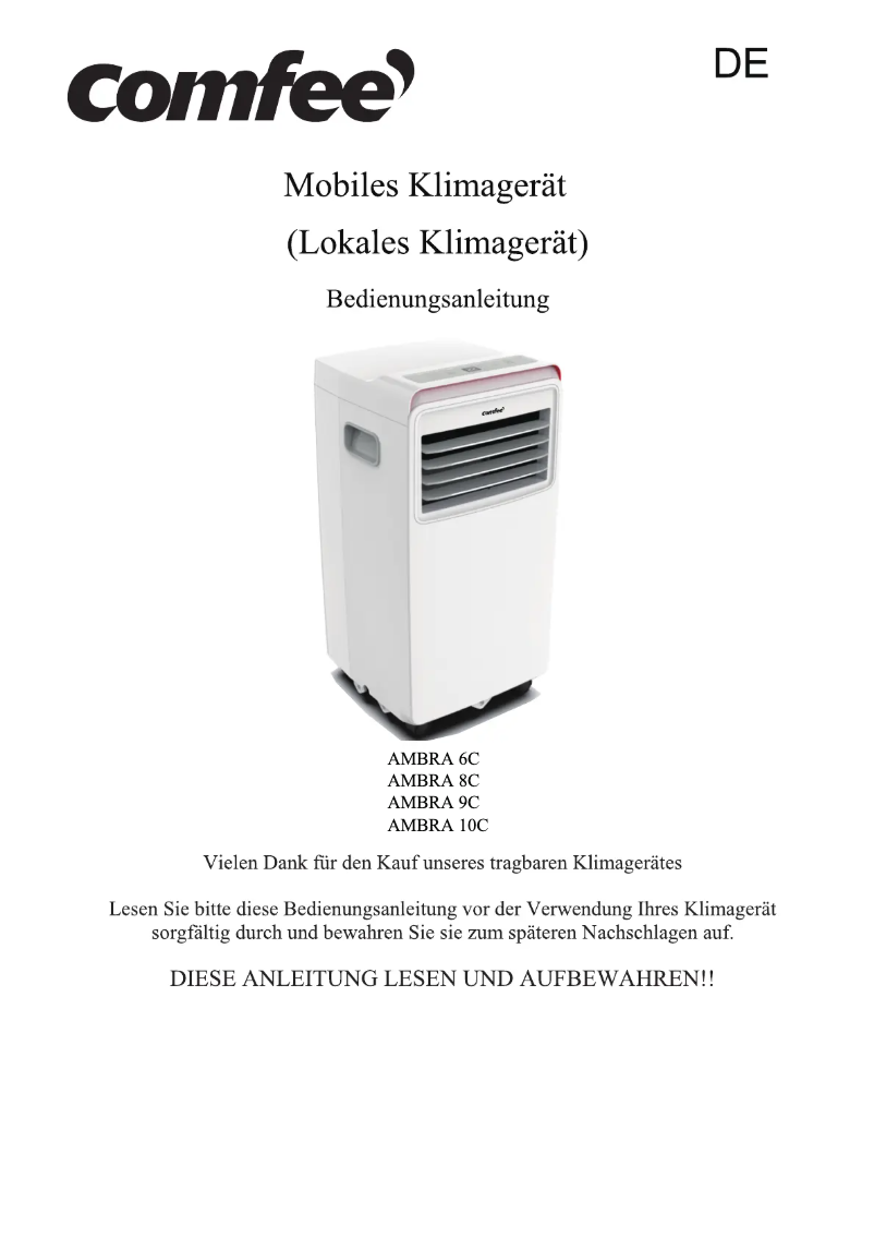 Image de la première page du manuel de l'appareil AMBRA 8C