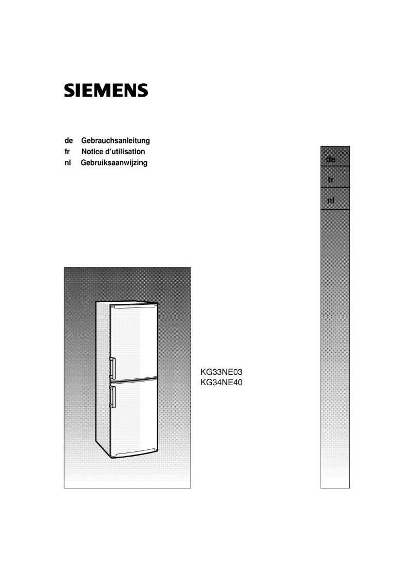 Image de la première page du manuel de l'appareil KG33NE03