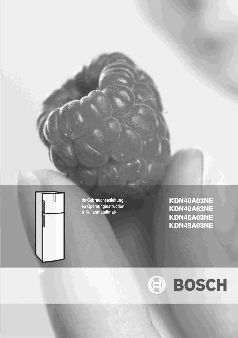Page n°1 - Manuel utilisateur Bosch KDN49A03NE