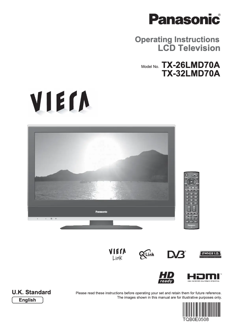 Page 1 de la notice Manuel utilisateur Panasonic Viera TX-26LMD70A