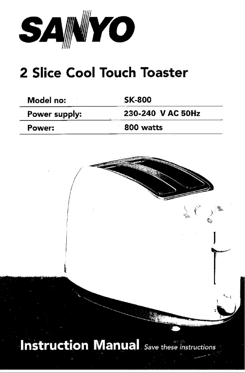 Page n°1 - Manuel utilisateur Sanyo SK-800