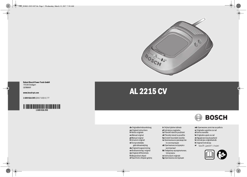 Image de la première page du manuel de l'appareil AL 2215 CV