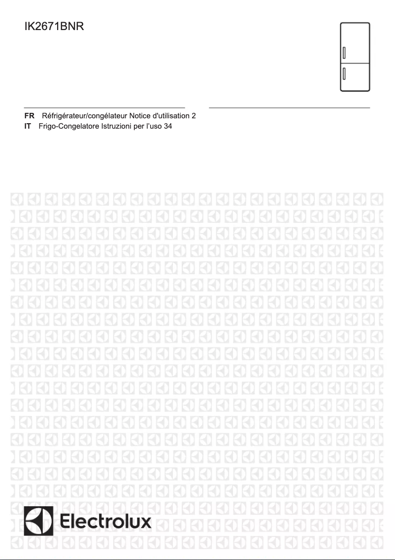 Page 1 de la notice Manuel utilisateur Electrolux IK2671BNR