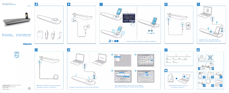 Page n°1 - Guide de démarrage rapide Philips DS6100