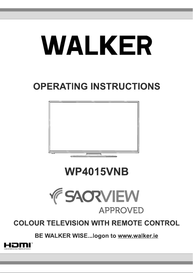 Página 1 del manual Manual de usuario Walker WP4015VNB