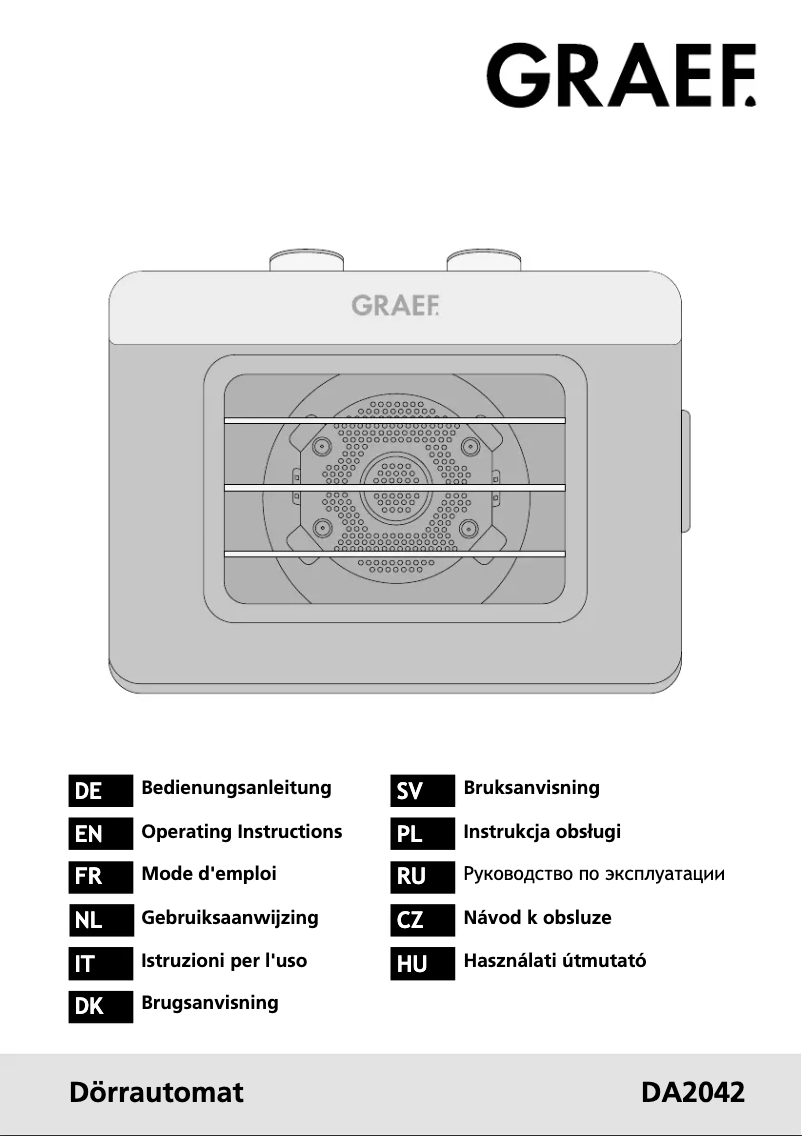 Page n°1 - Manuel utilisateur Graef DA2042