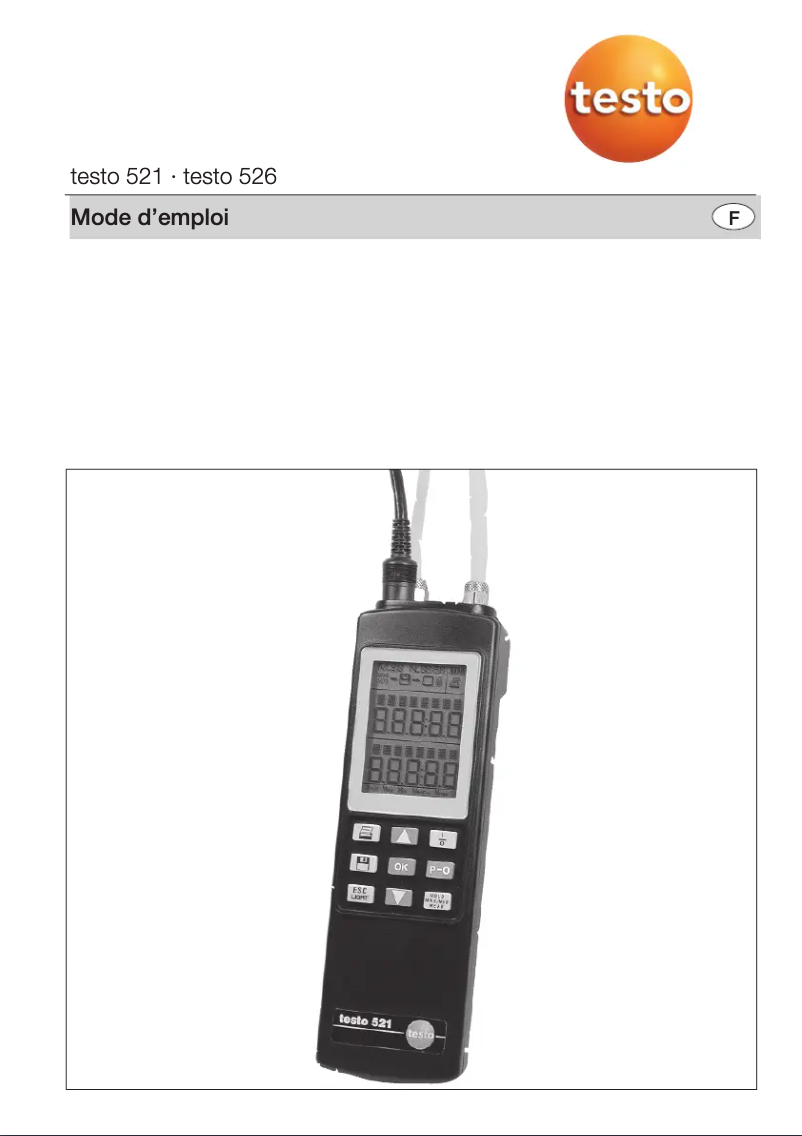 Page 1 de la notice Manuel utilisateur Testo 526