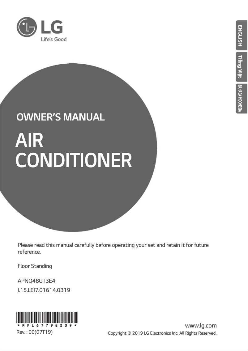 Página 1 del manual Manual de usuario LG APNQ48GT3E4