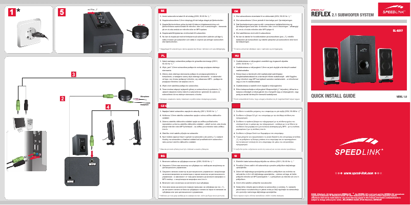 Image de la première page du manuel de l'appareil Reflex SL-8217-SBK