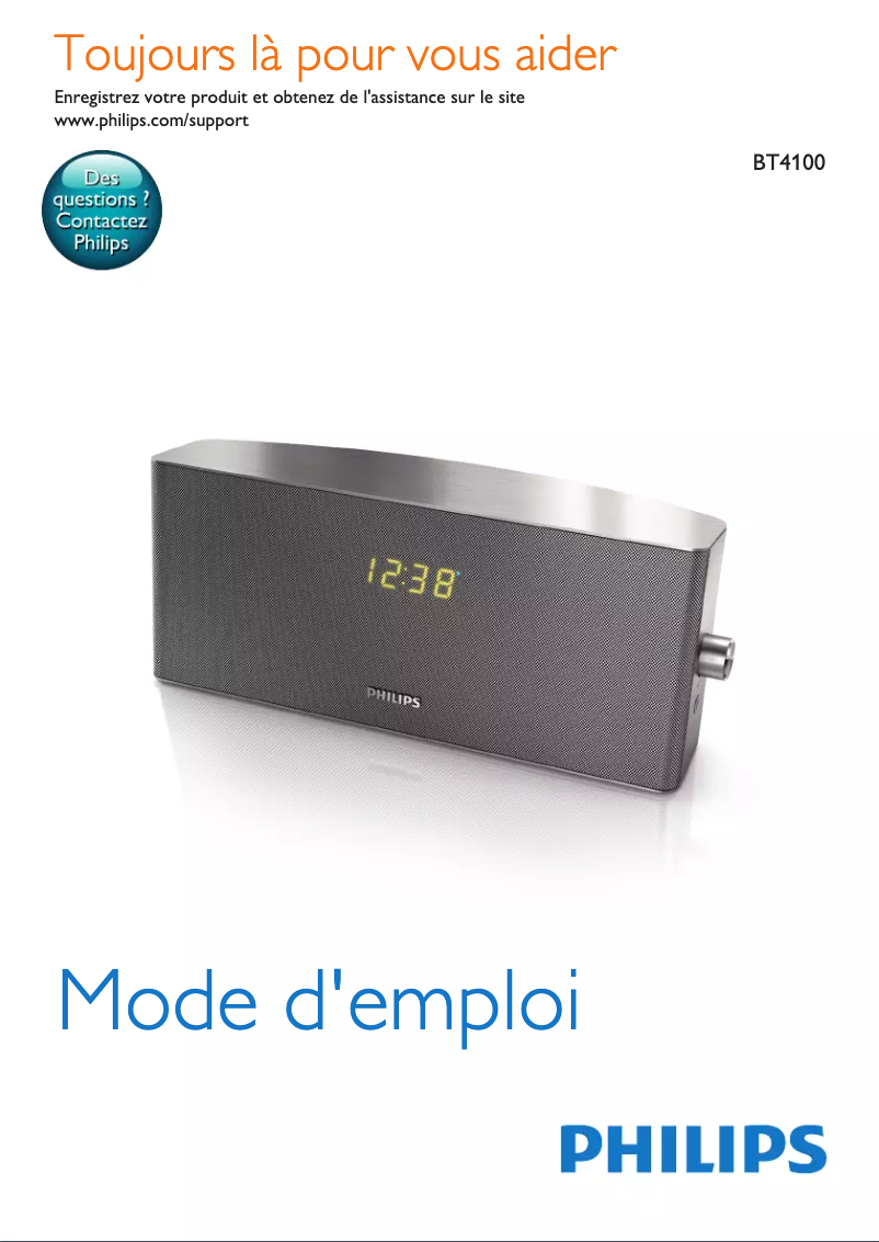 Page n°1 - Manuel utilisateur Philips BT4100