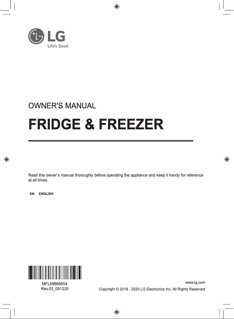 Page 1 de la notice Manuel utilisateur LG GS-D665BSL