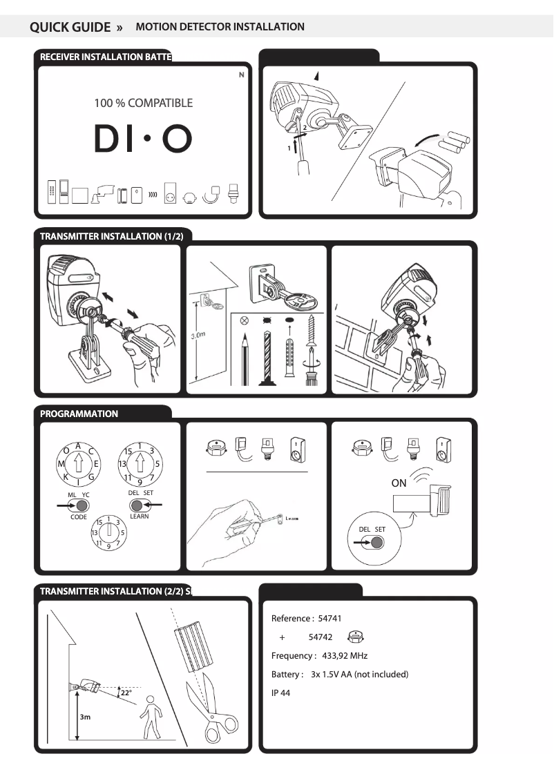 Page 1 de la notice Manuel utilisateur Chacon 54741