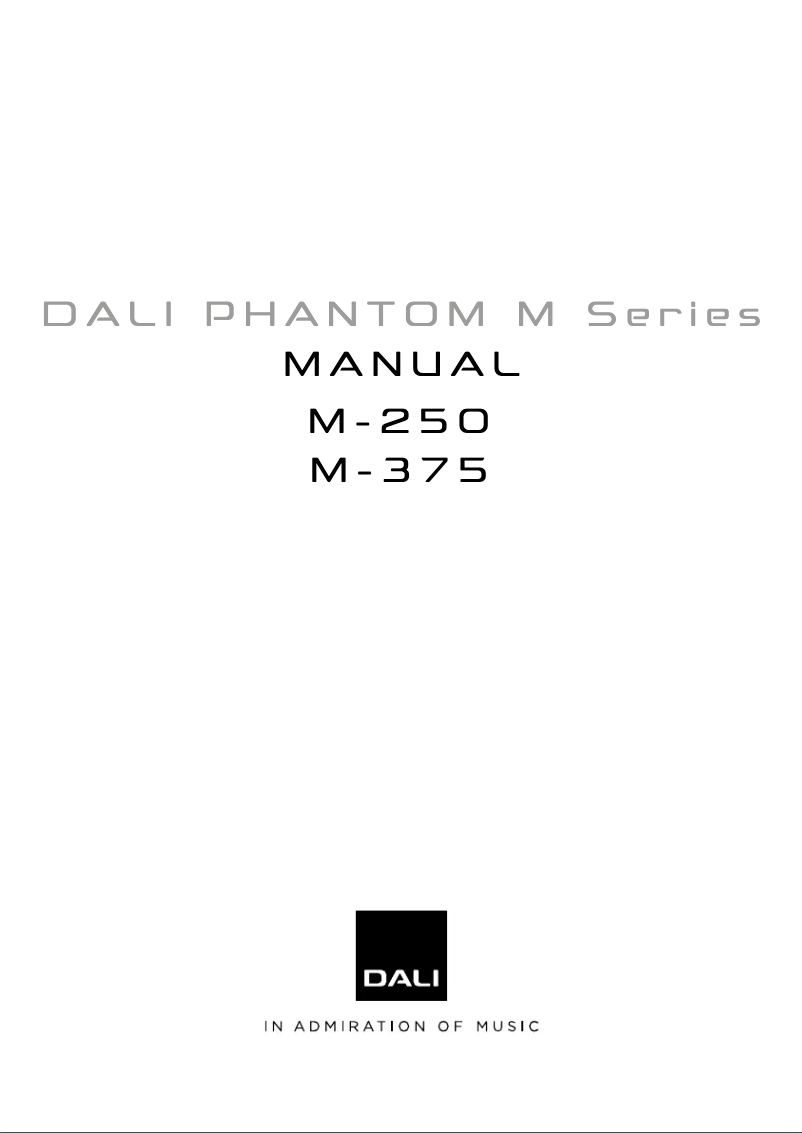 Page n°1 - Mode d'emploi Dali Phantom M-375