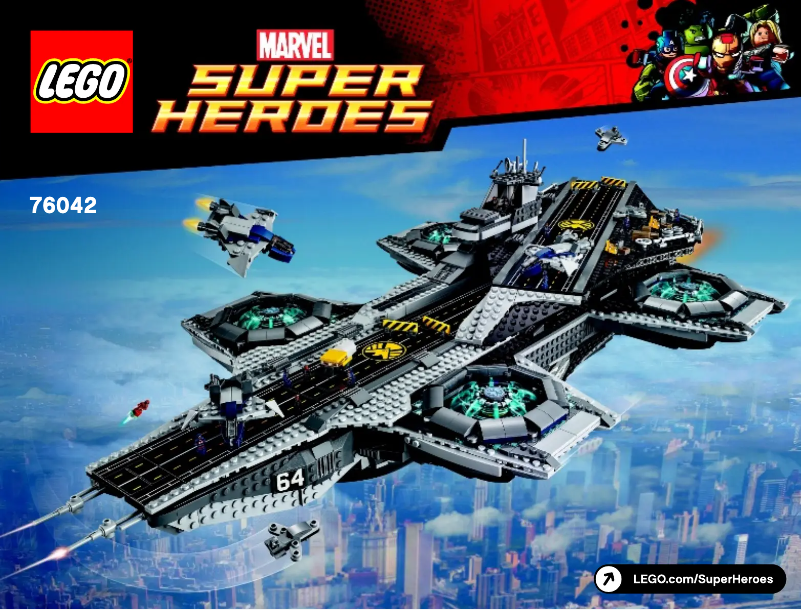 Page 1 de la notice Manuel utilisateur Lego Marvel 7Super Heroes 76042