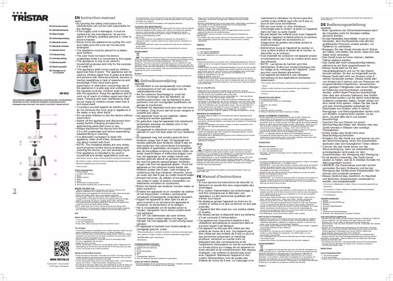 Page 1 de la notice Manuel utilisateur TriStar MX-4822