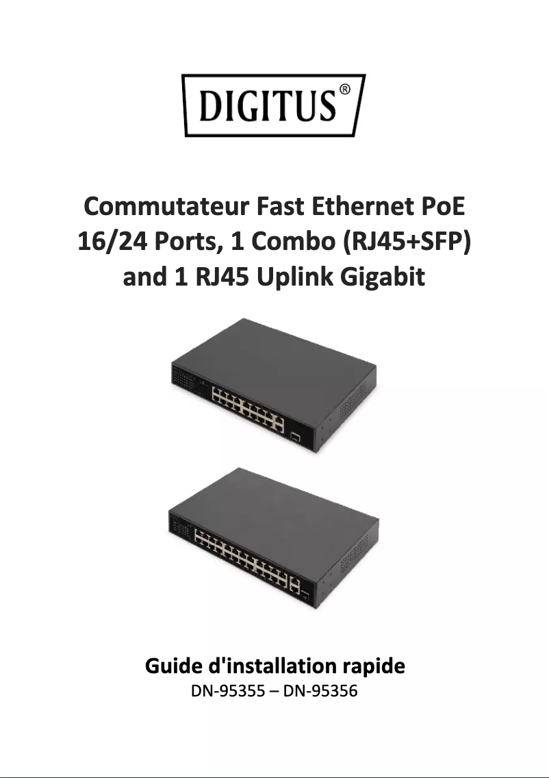 Image de la première page du manuel de l'appareil DN-95356