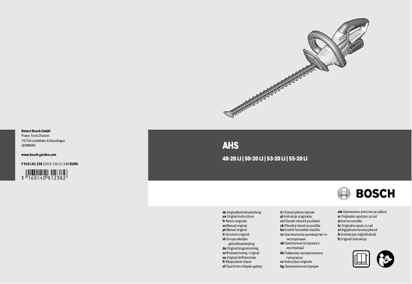 Imagen de la primera página del manual del dispositivo AHS 53-20 LI