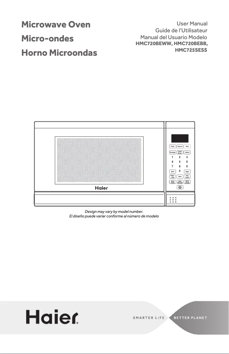 Page 1 de la notice Manuel utilisateur Haier HMC725SESS