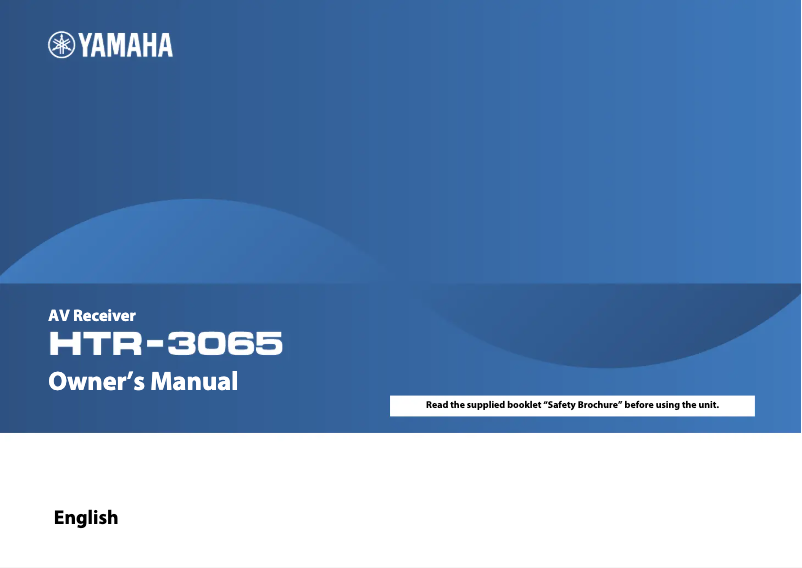 Page 1 de la notice Mode d'emploi Yamaha YHT-397BL