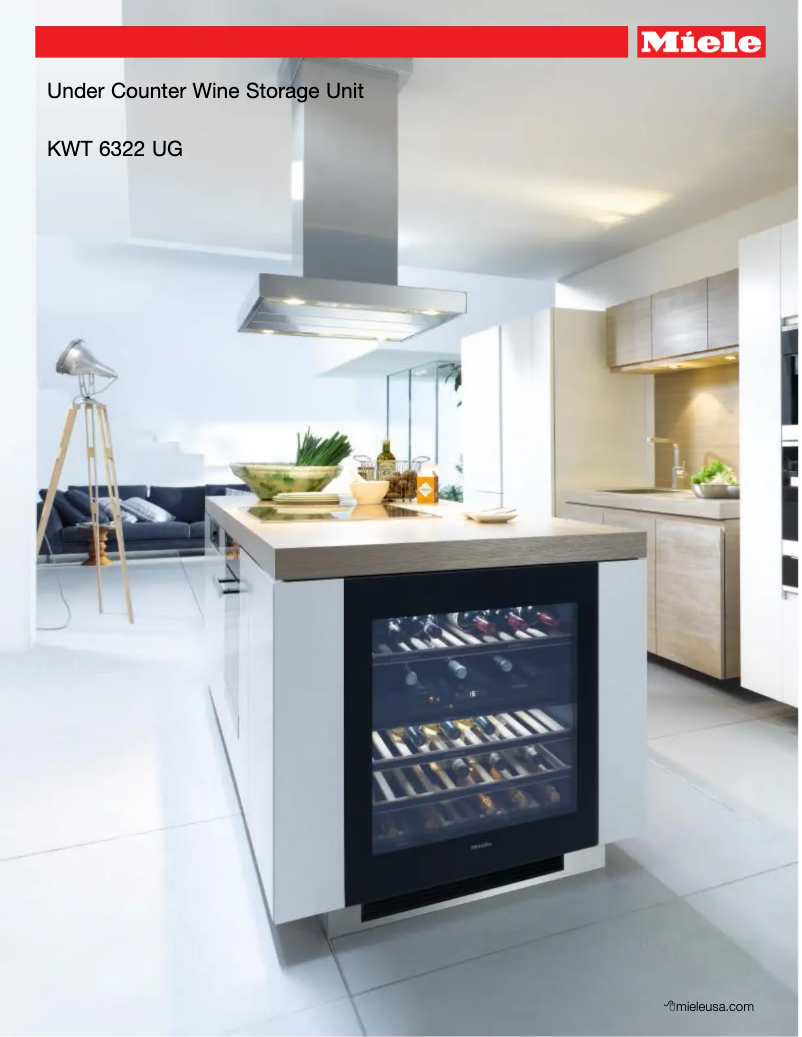 Page 1 de la notice Fiche technique Miele KWT 6322 UG