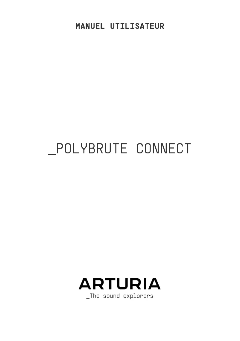 Page 1 de la notice Manuel utilisateur Arturia Polybrute Connect
