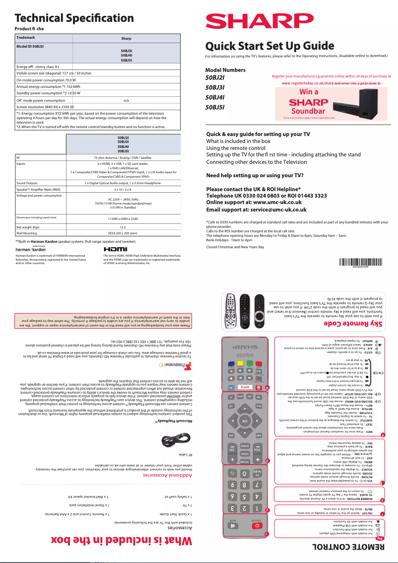 Image de la première page du manuel de l'appareil 50BJ4I