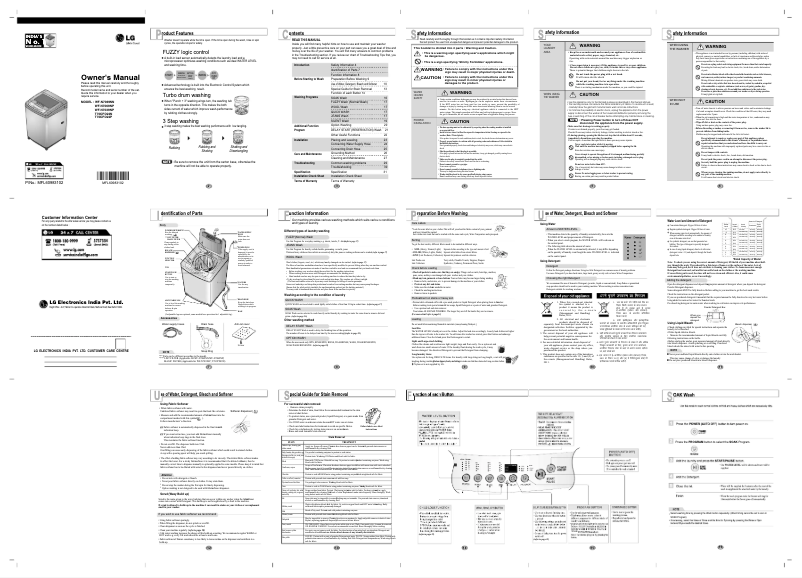 Página 1 del manual Manual de usuario LG T70CPD22P