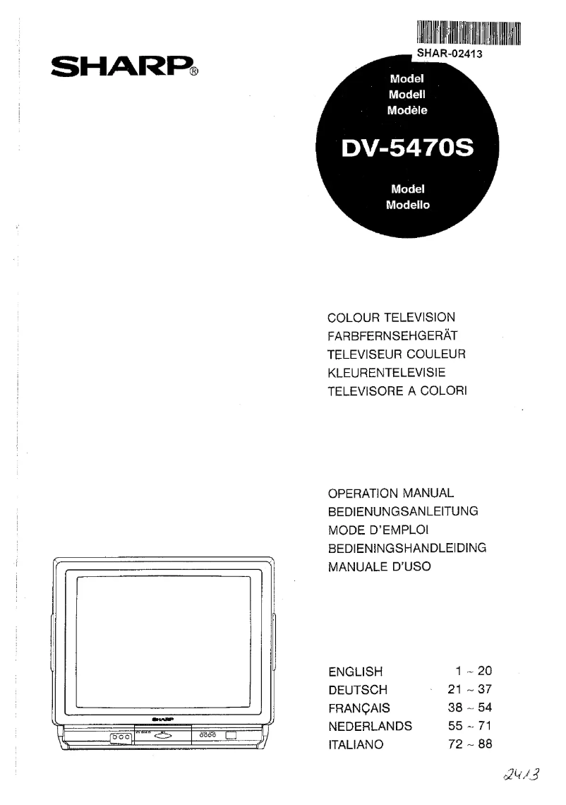 Page n°1 - Manuel utilisateur Sharp DV5470S