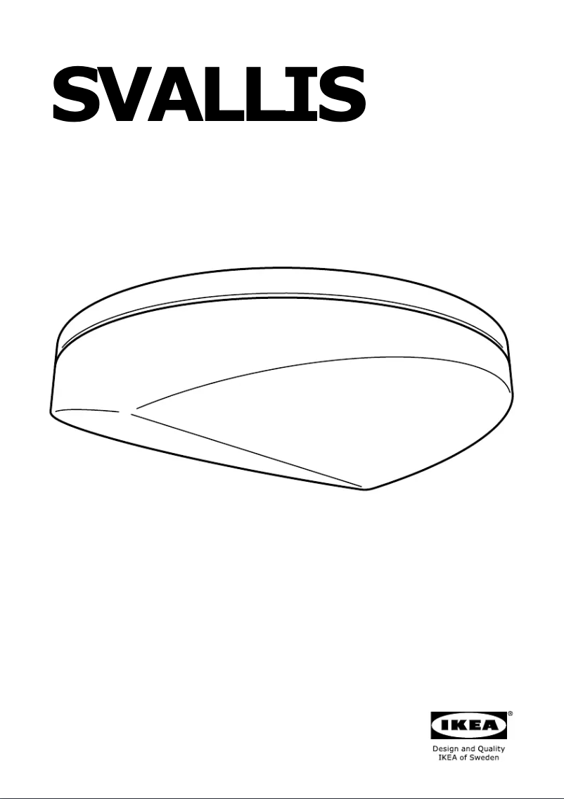 Page 1 de la notice Instructions / montage Ikea SVALLIS