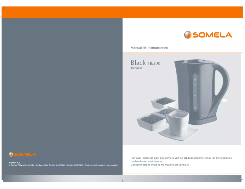 Page 1 de la notice Manuel utilisateur Somela Black HE300