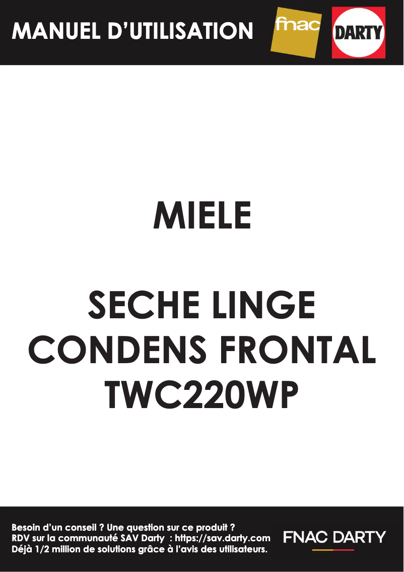 Image de la première page du manuel de l'appareil TWC220WP