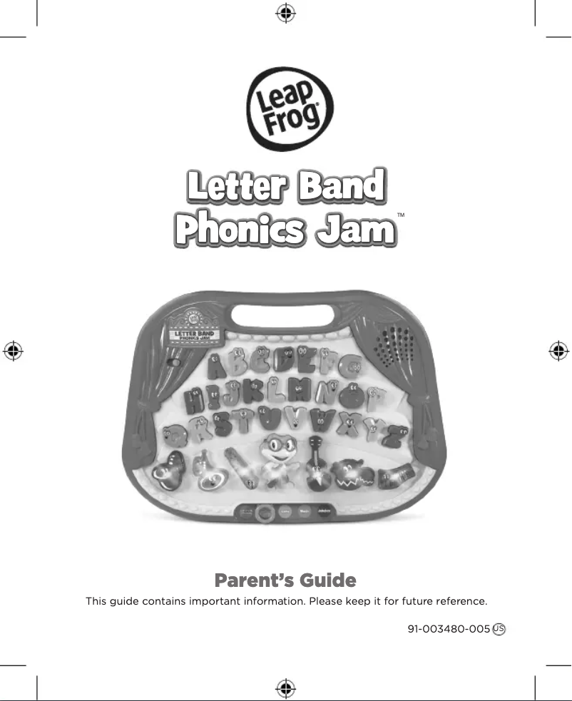 Page 1 de la notice Manuel utilisateur Leap Frog Letter Band Phonics Jam