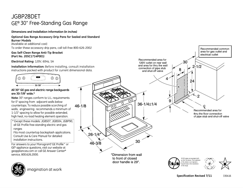 Image de la première page du manuel de l'appareil JGBP28DETBB