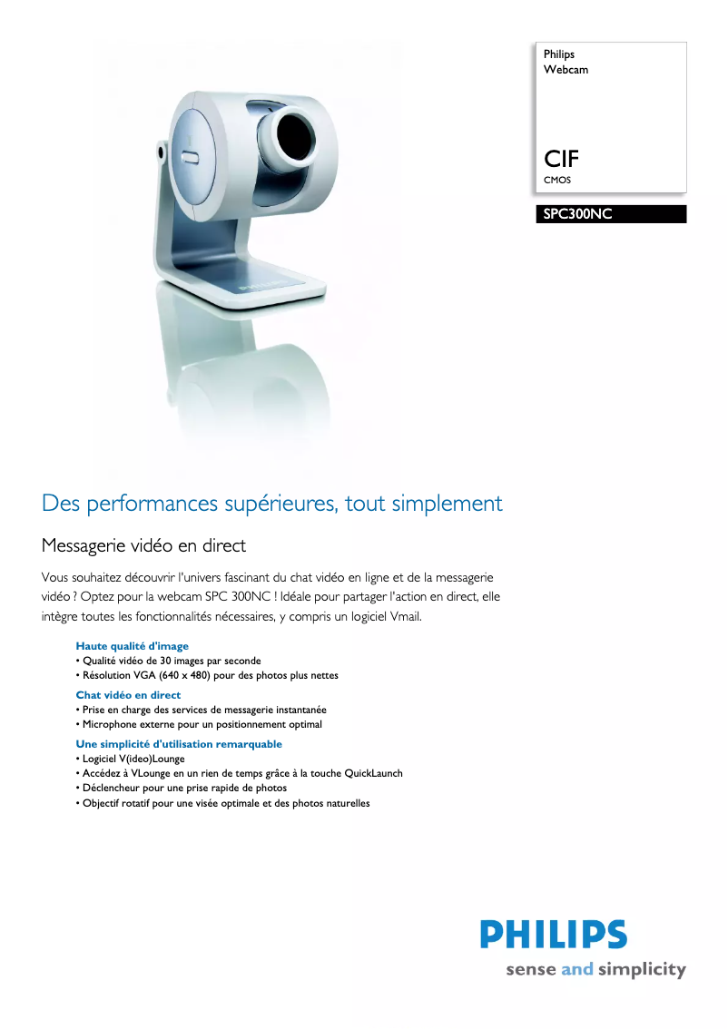 Image de la première page du manuel de l'appareil SPC300NC
