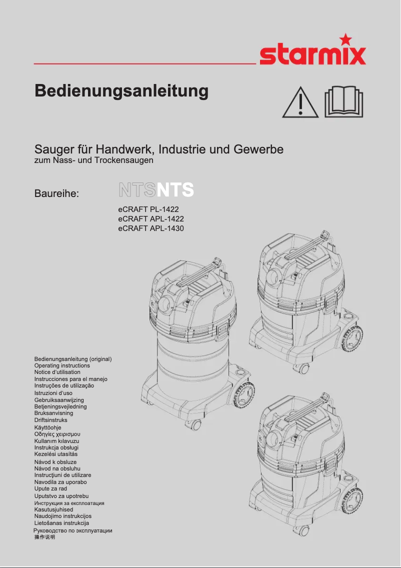 Page 1 de la notice Manuel utilisateur Starmix eCraft APL-1422