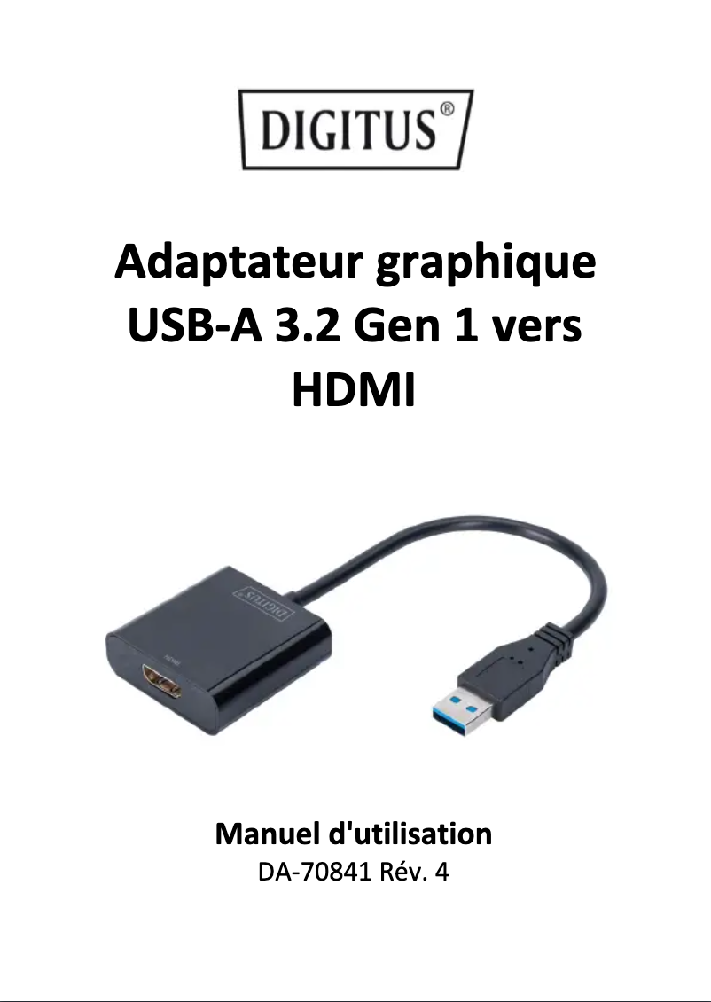 Image de la première page du manuel de l'appareil DA-70841