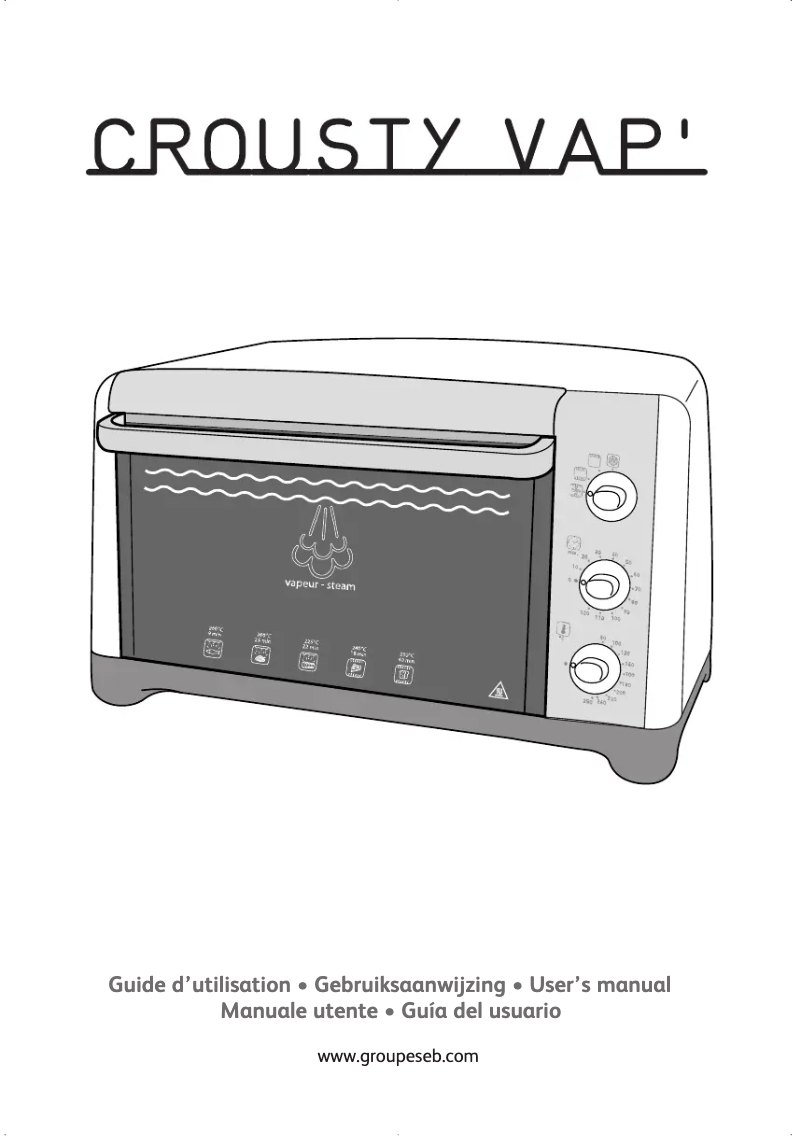 Page 1 de la notice Manuel utilisateur Tefal OV2186 Crousty VAP