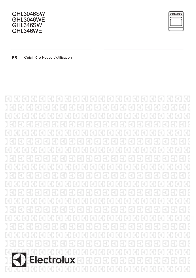 Page 1 de la notice Manuel utilisateur Electrolux GHL346SW