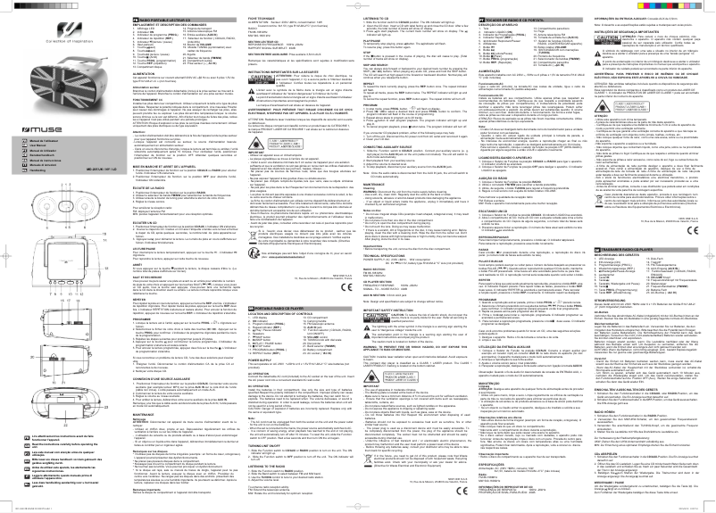 Page 1 de la notice Manuel utilisateur Muse MD-205 UK