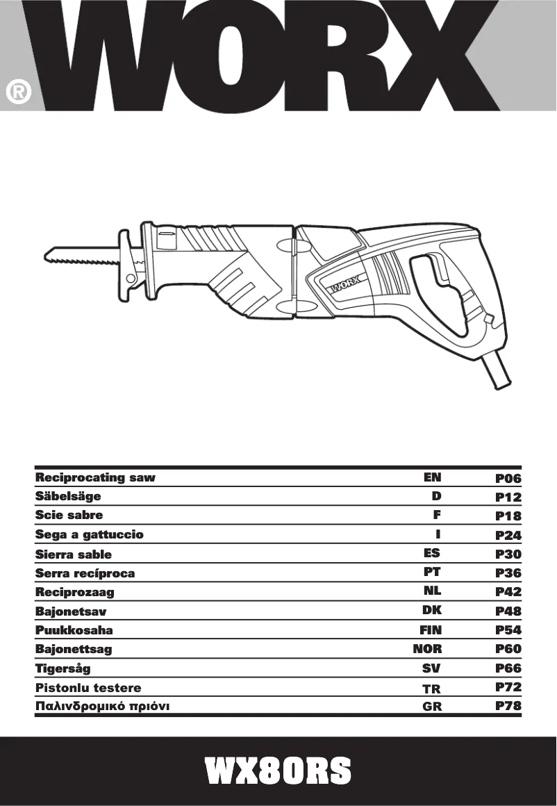 Image de la première page du manuel de l'appareil WX80RS